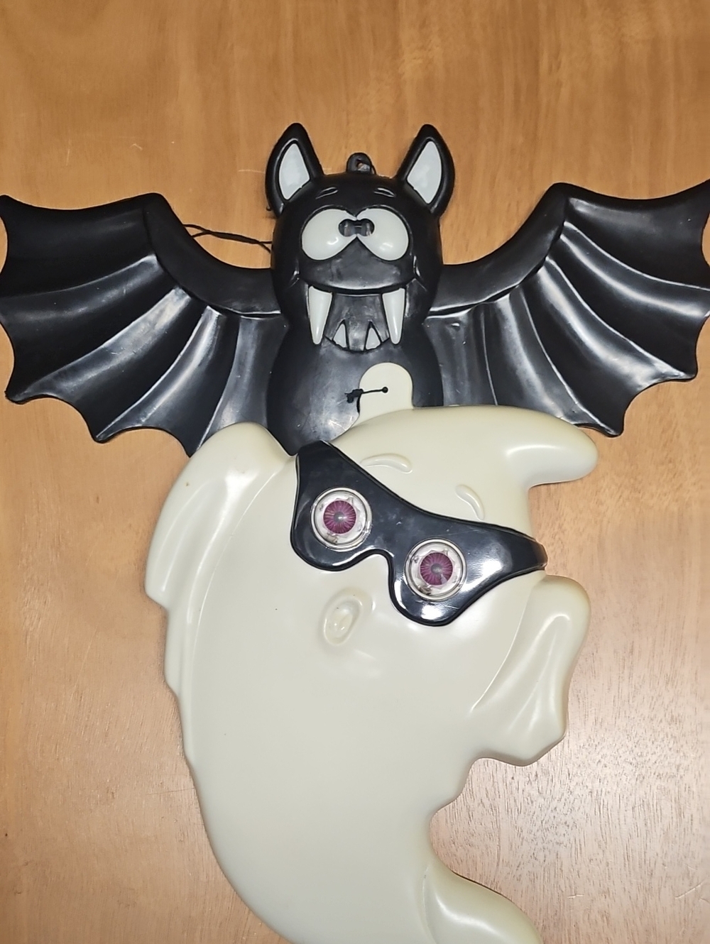 Halloween Decorations White Ghost & Black Bat